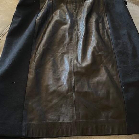 ❌SOLD❌Rebecca Taylor Lamb Leather Paneled Dress🖤🖤🖤 - Picture 10 of 14